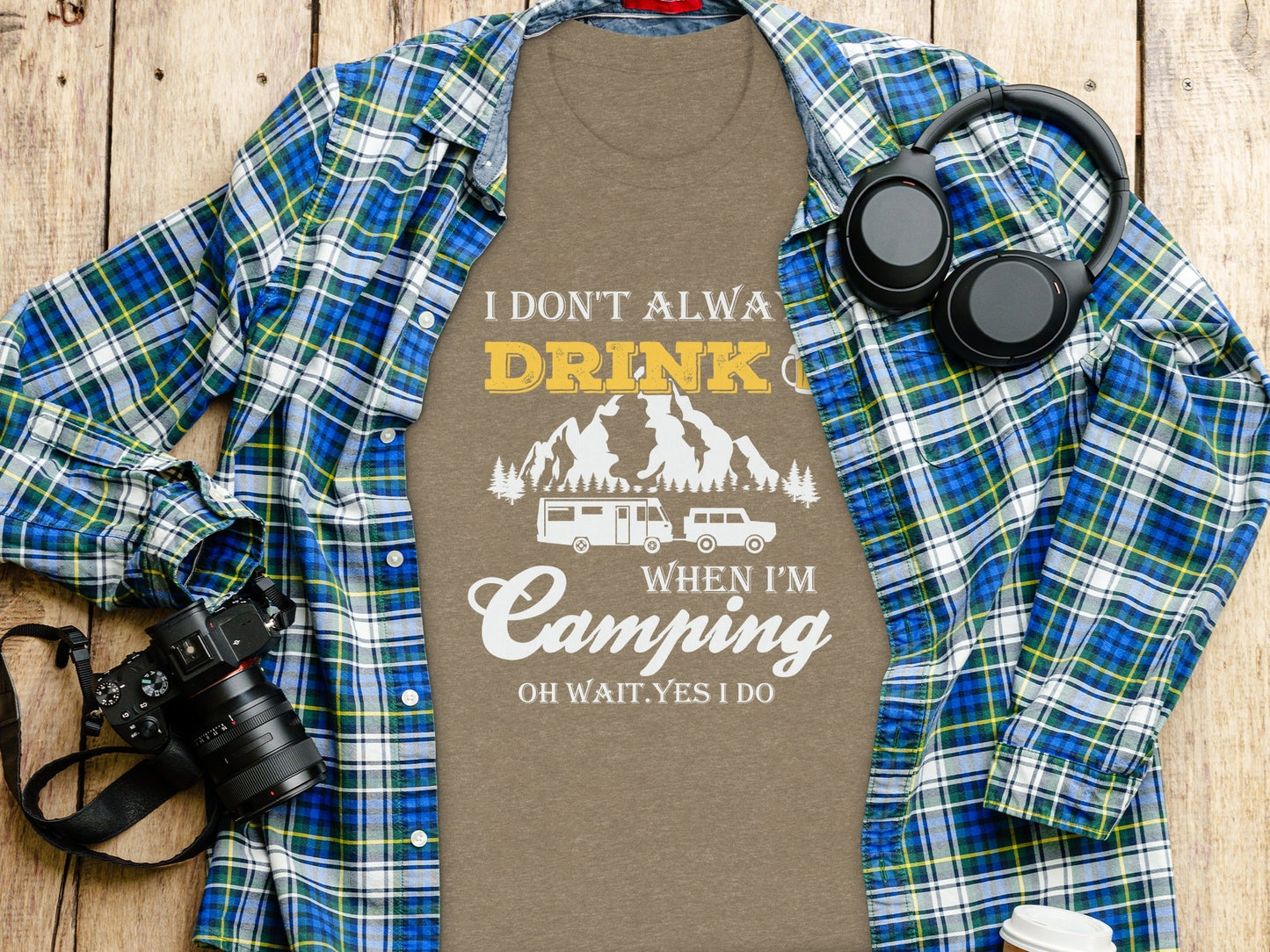 Camping Trip Funny Drinking Quote Graphic Adventure T-Shirt
