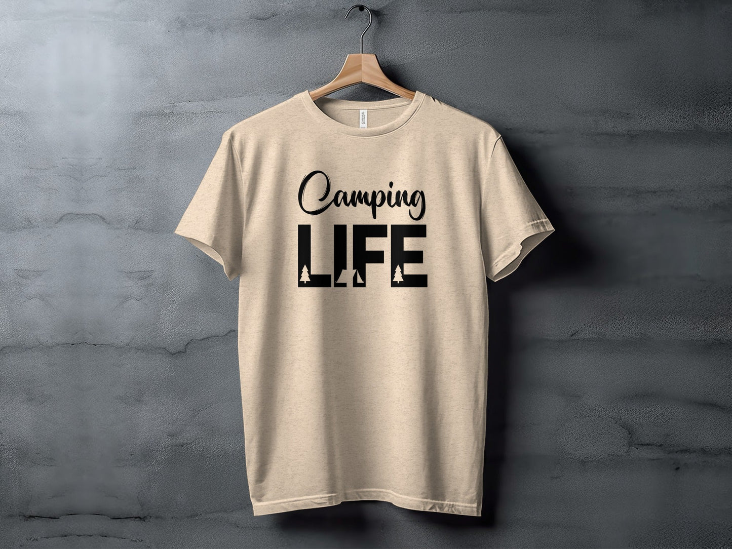 Camping Is Life With Trees And Tent Adventure T-Shirt