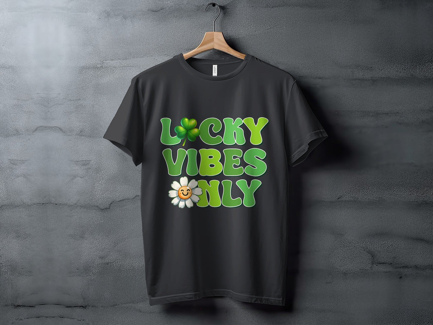 Lucky Vibes Only T-Shirts, Saint Patricks Day Shirt, Clover Shirt, Shamrock Shirt, Flower Shirt, Trendy Shirts