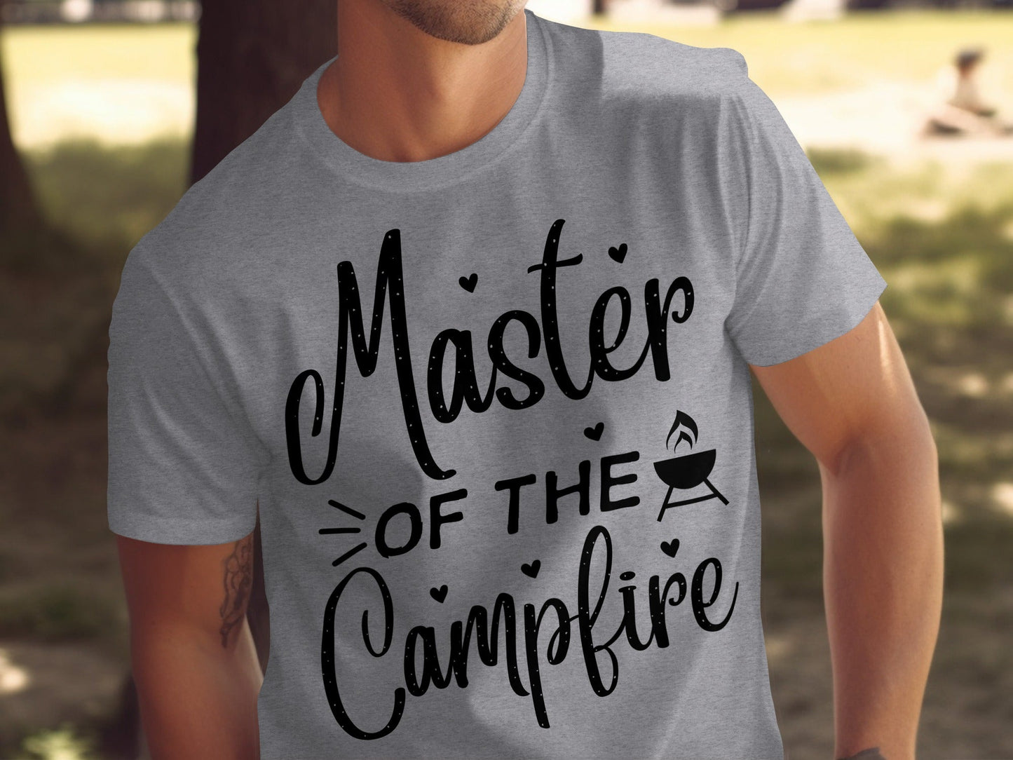 Master of The Campfire Design With Hearts T-Shirt