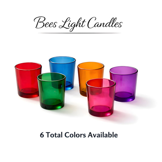 Blue Glass Votive Candle Holder