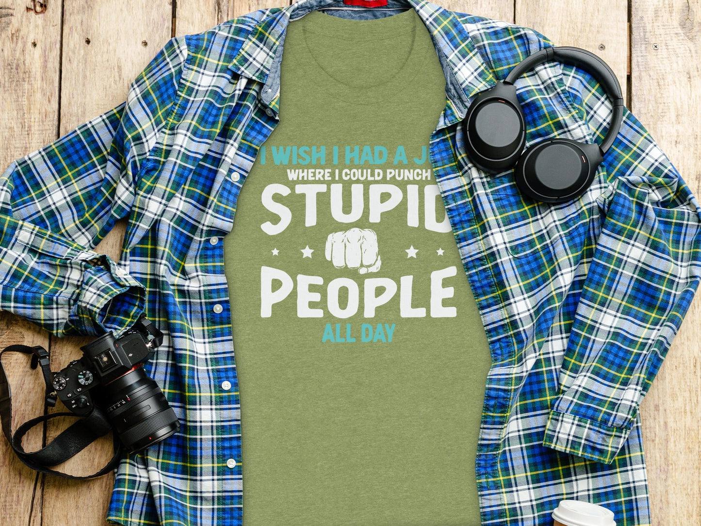 I Wish I Had a Job Punching Stupid People All Day T-Shirt