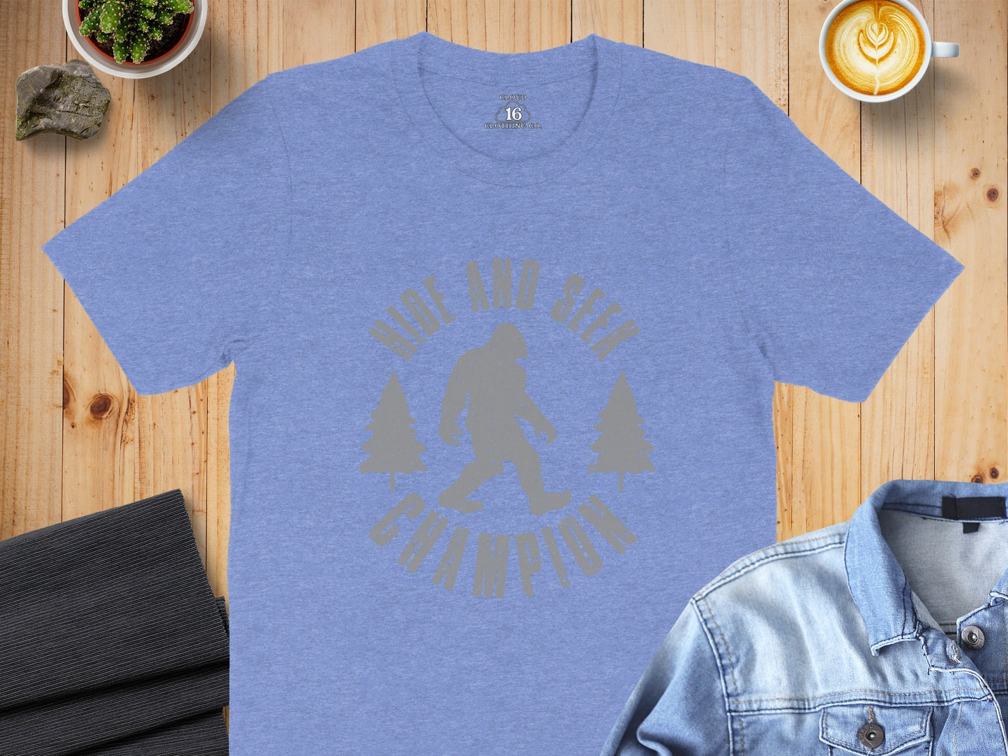 Hide and Seek Champion Bigfoot Funny Graphic Novelty T-Shirt