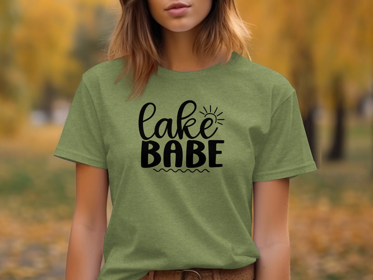 Lake Babe with Sun Design Fun Summer Vacation T-Shirt
