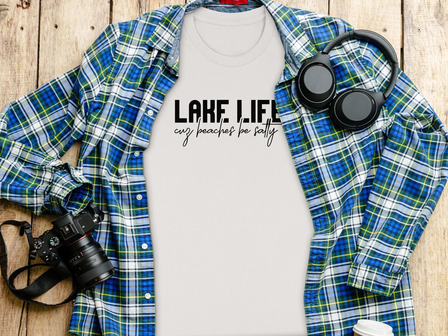 Lake Life Cuz Beaches Be Salty Funny Statement T-Shirt