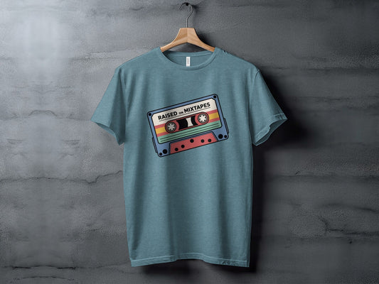 Raised On Mixtapes Retro Cassette T-Shirt