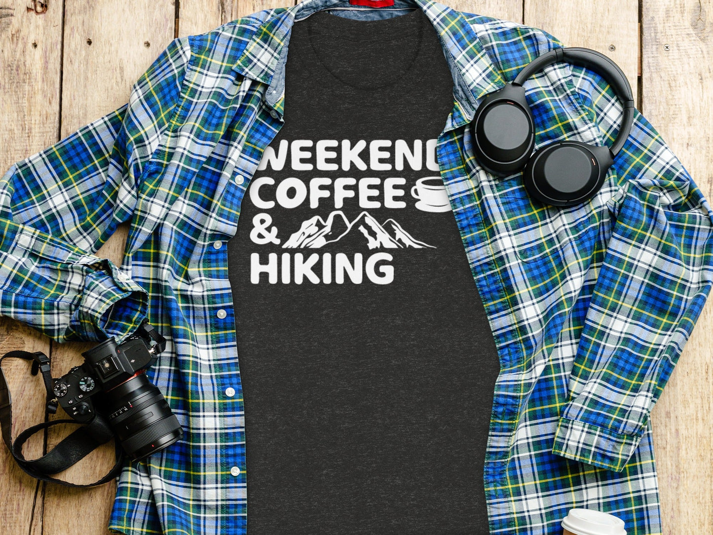 Weekends Coffee And Hiking Graphic Design Funny T-Shirt