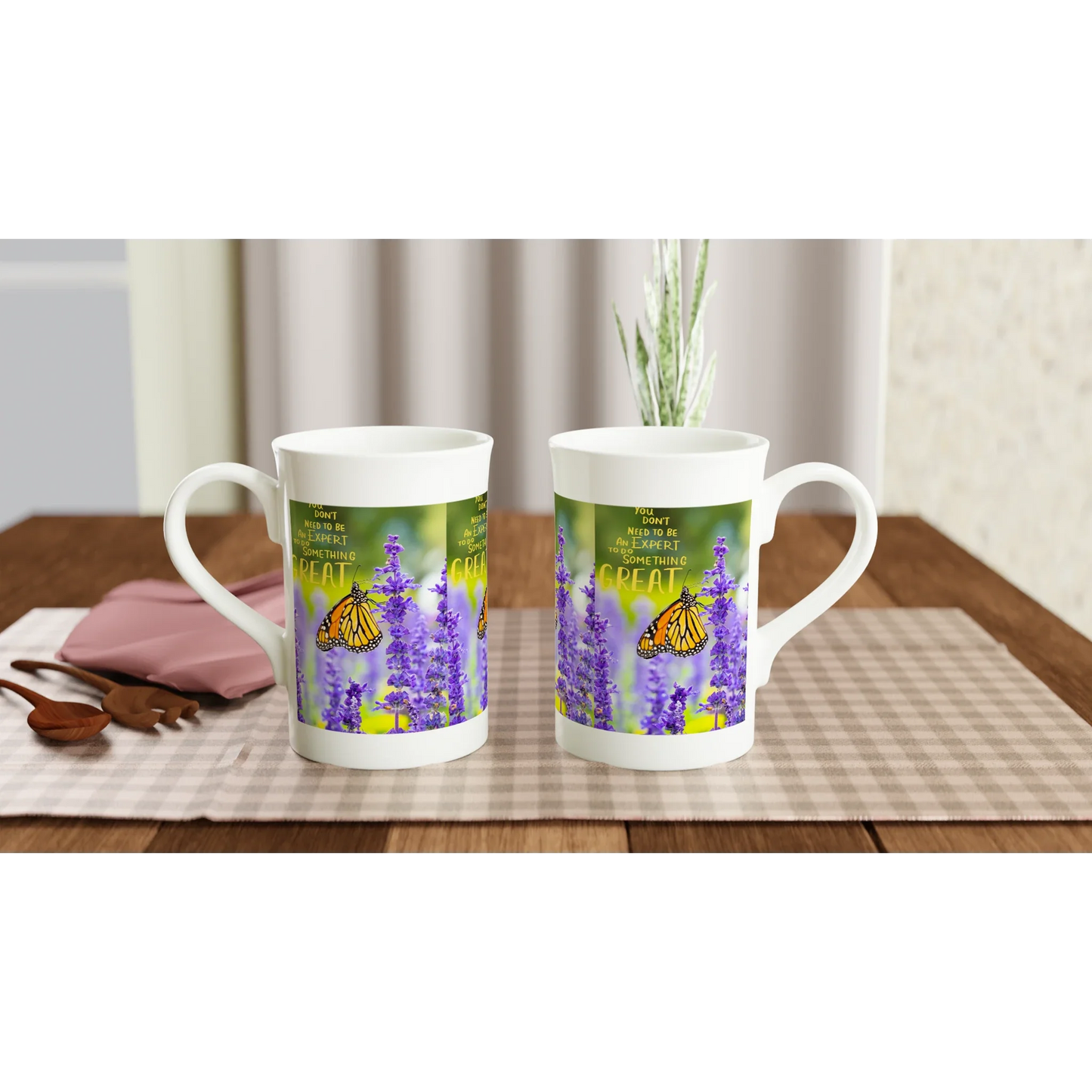 White 10oz Porcelain Slim Mug