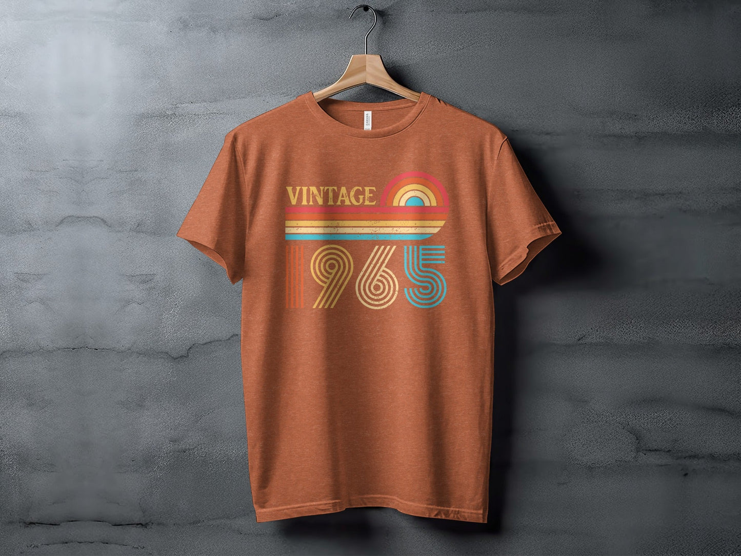 Vintage Inspired 1965 Retro Graphic Design T-Shirt