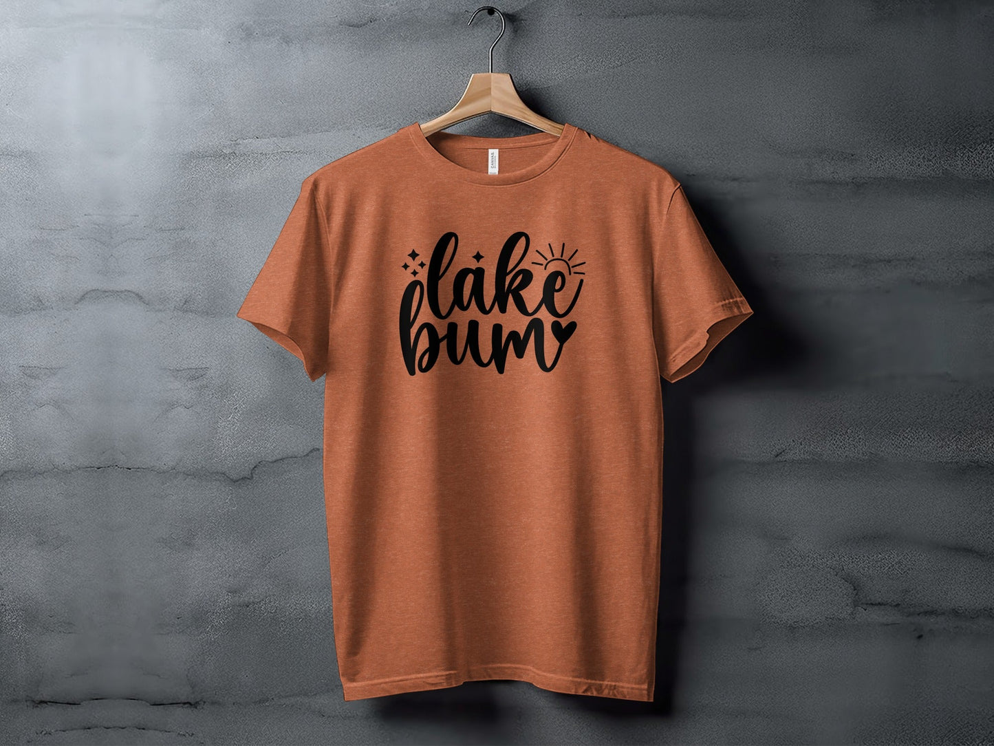 Lake Bum Sunshine Graphic Design Simple T-Shirt