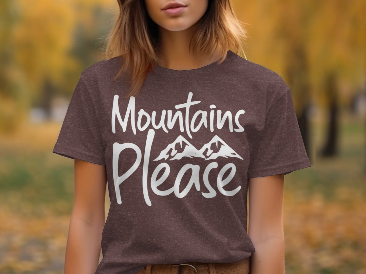 Mountains Please Design Stylish Nature Lover T-Shirt