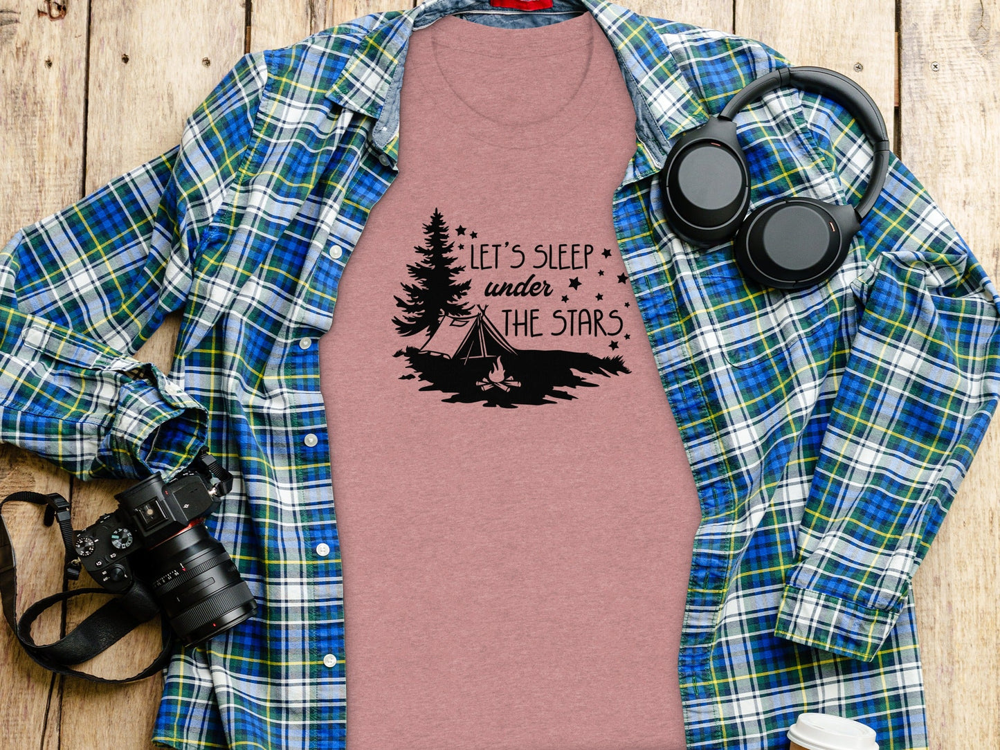 Let's Sleep Under The Stars Adventure Camping T-Shirt