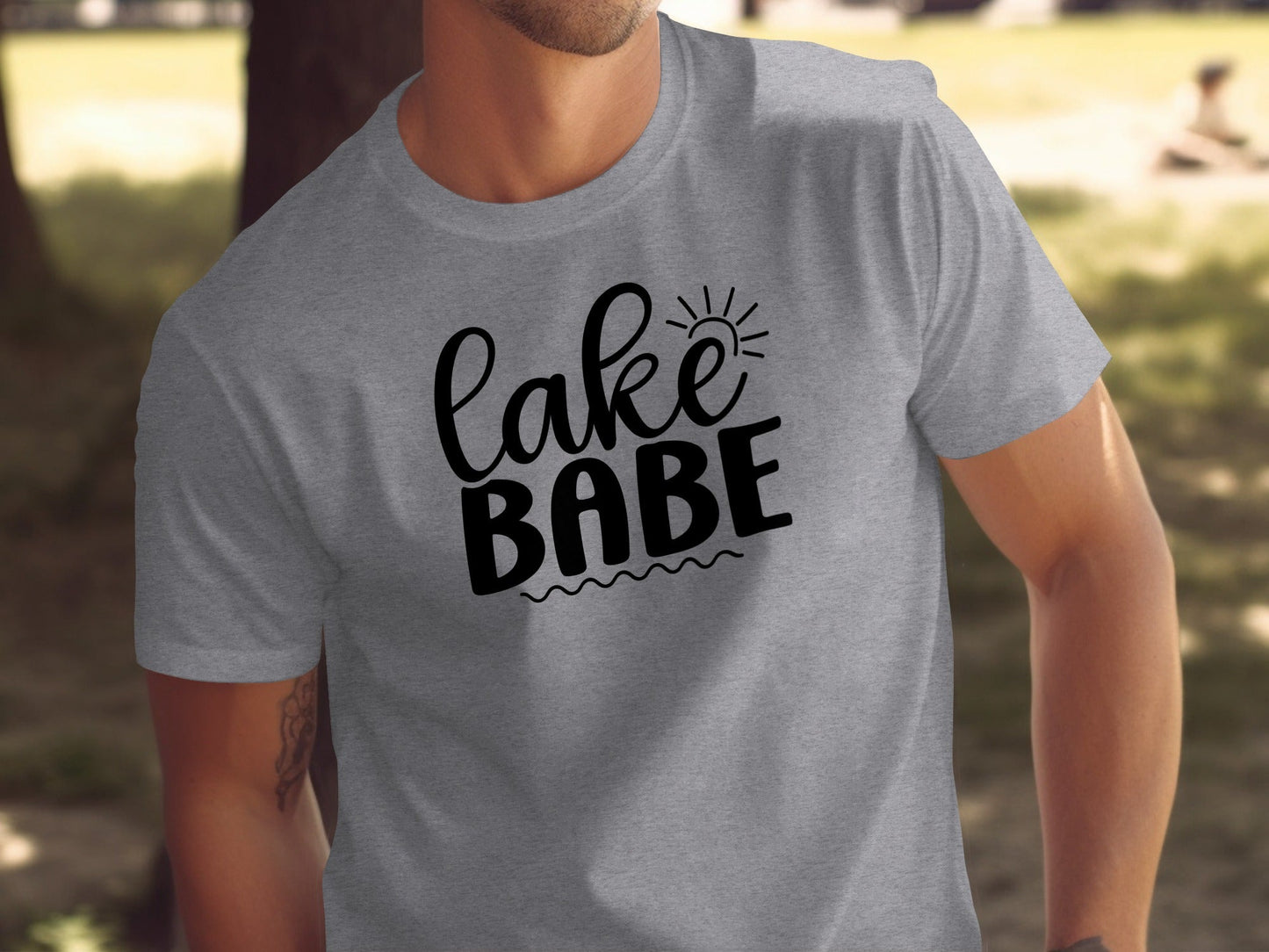 Lake Babe with Sun Design Fun Summer Vacation T-Shirt
