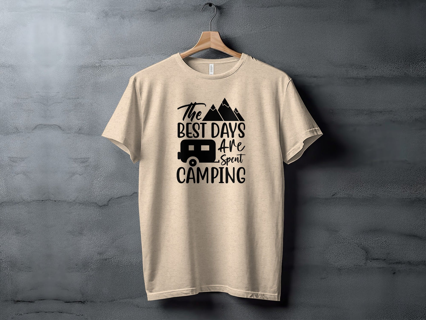 The Best Days Are Spent Camping Graphic Design T-Shirt