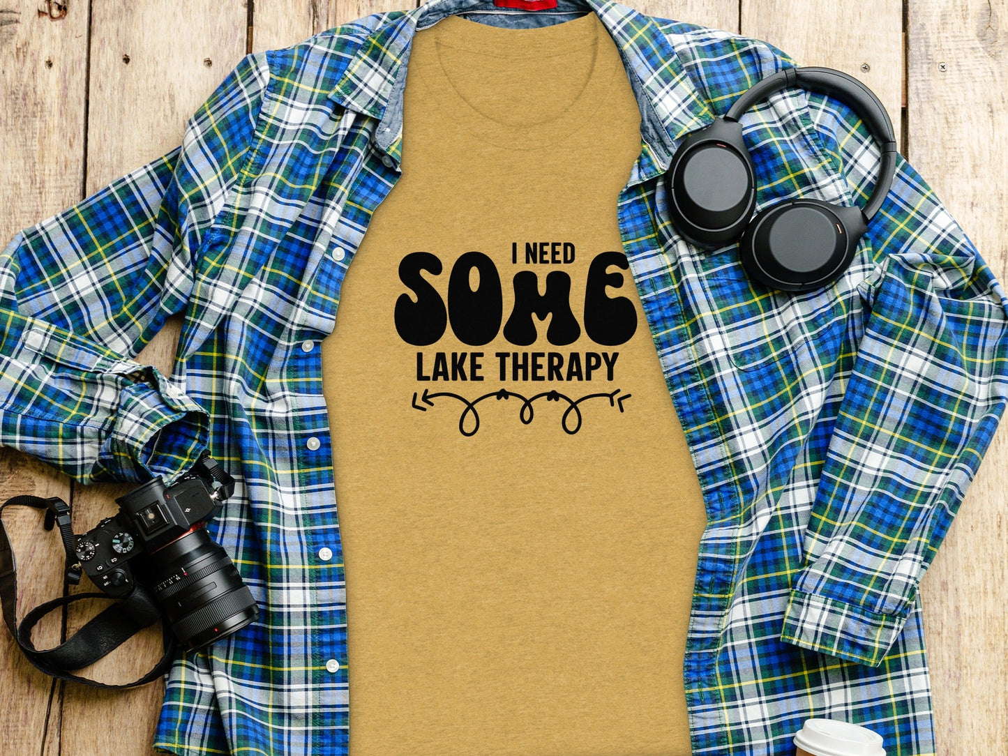 I Need Some Lake Therapy Funny Summer Vacation T-Shirt
