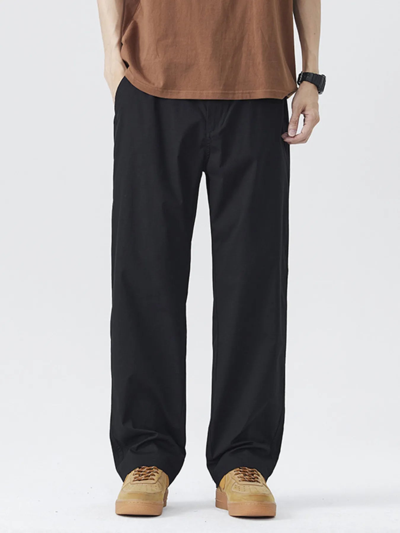 Men's Full Size Casual Loose Fit Wide Leg Pants Plus Size