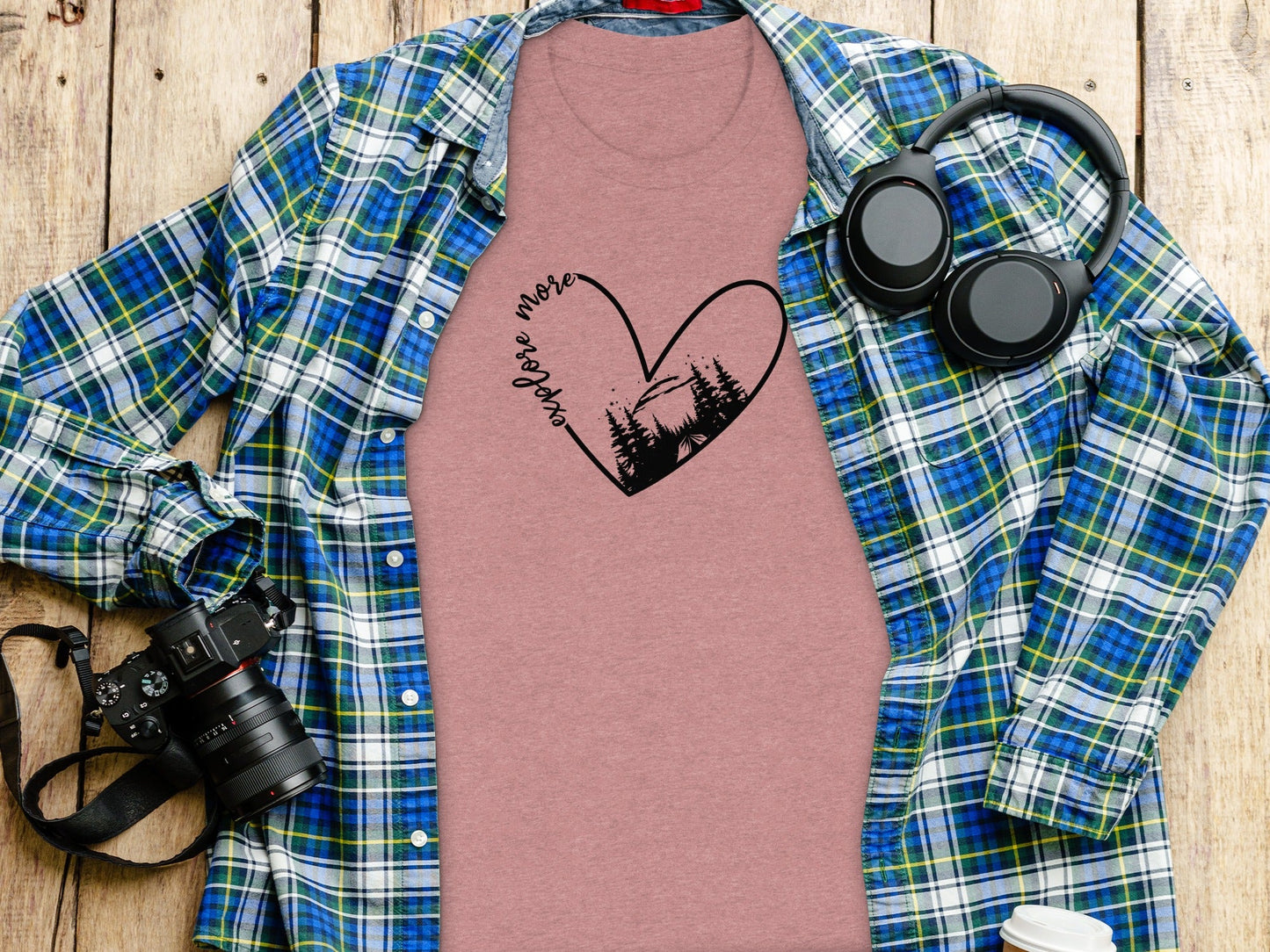 Explore More In Nature Heart Forest Camping T-Shirt