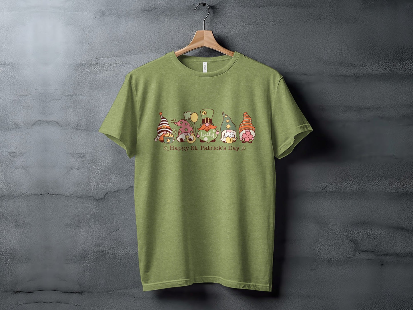 St Patricks Day Gnomes T-Shirts, Lucky Irish T-Shirts, Cute Holiday T-Shirts, Festive Shamrock Apparel, Limited Edition St Paddys Day