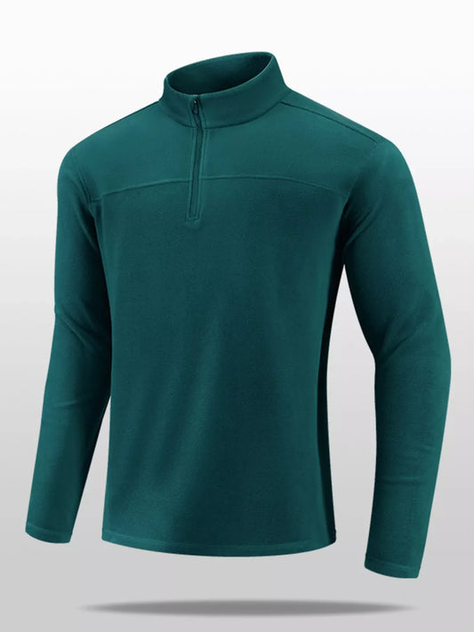 Men's Plus Size Quarter Zip Long Sleeve Sweatshirt