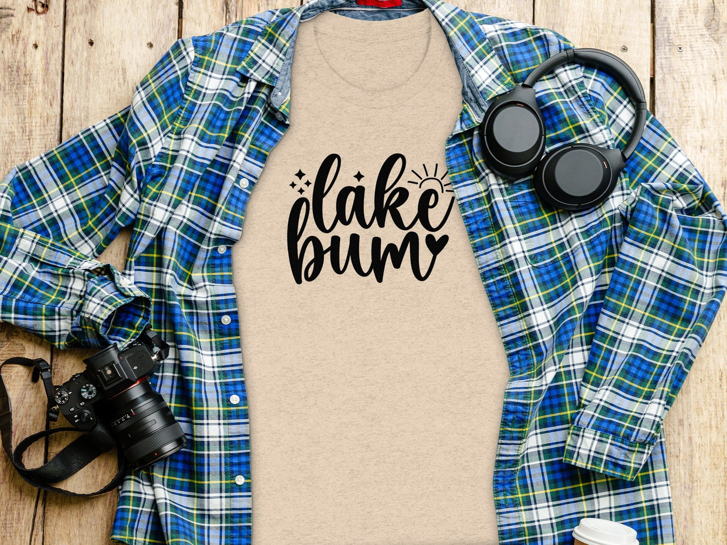 Lake Bum Sunshine Graphic Design Simple T-Shirt