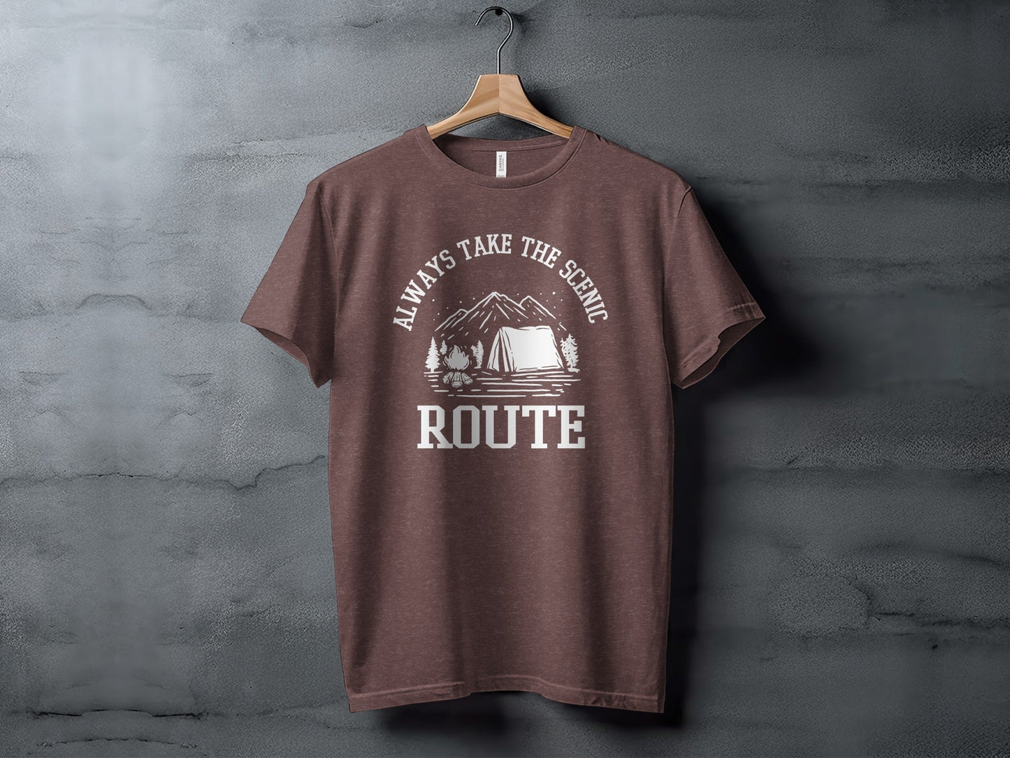 Always Take The Scenic Route Camping Adventure T-Shirt