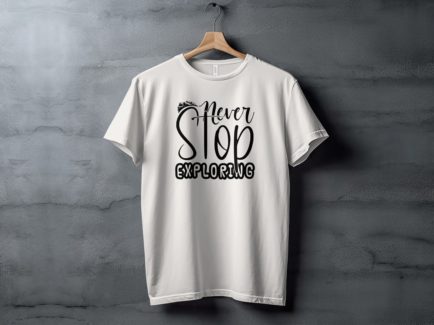 Never Stop Exploring Graphic Adventure Lover Quote T-Shirt