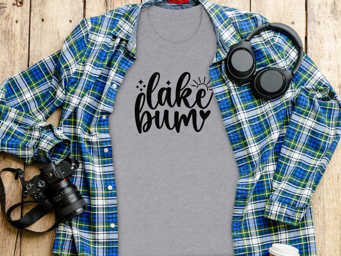 Lake Bum Sunshine Graphic Design Simple T-Shirt
