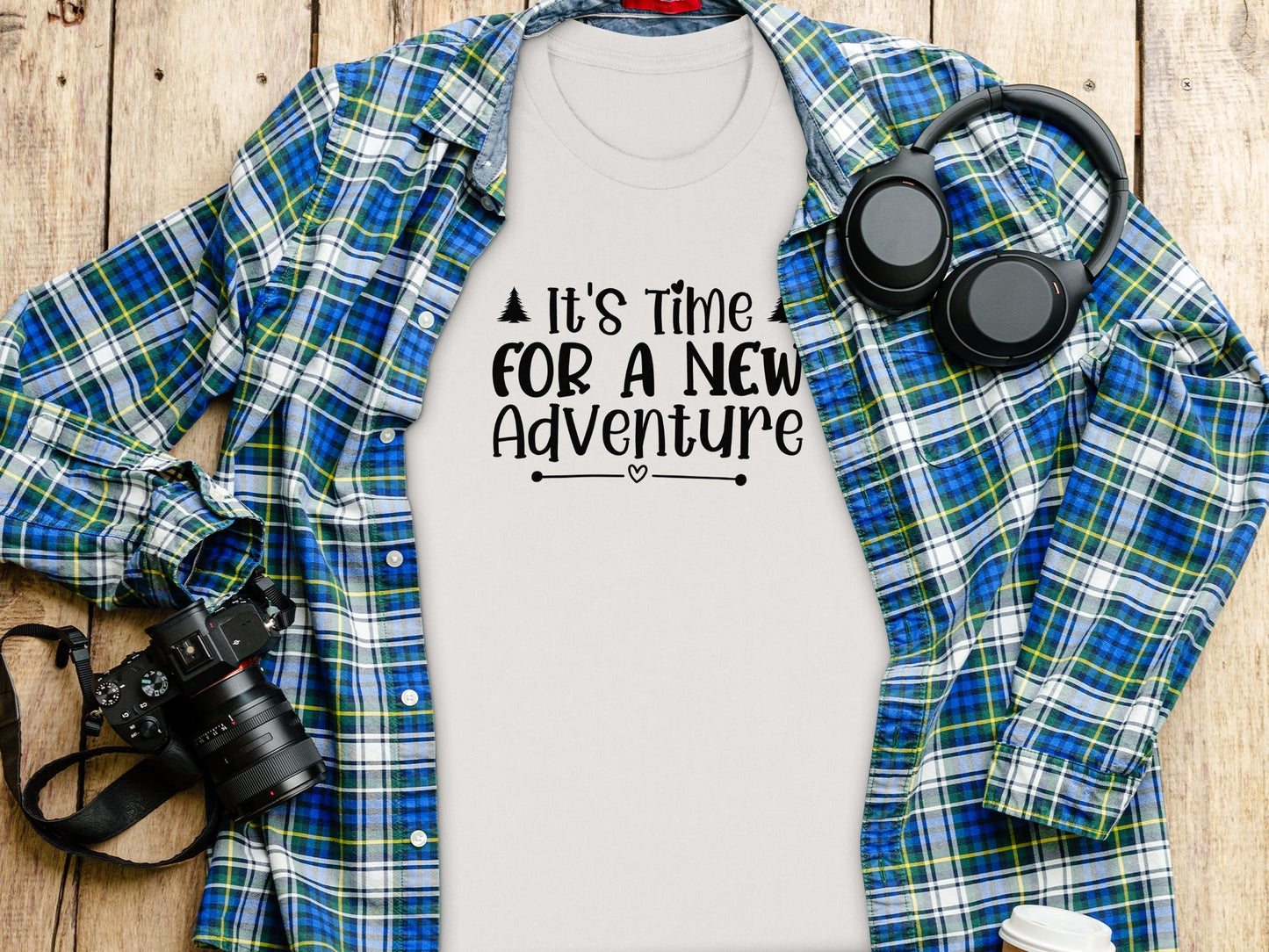 It's Time For A New Adventure Graphic Design T-Shirt