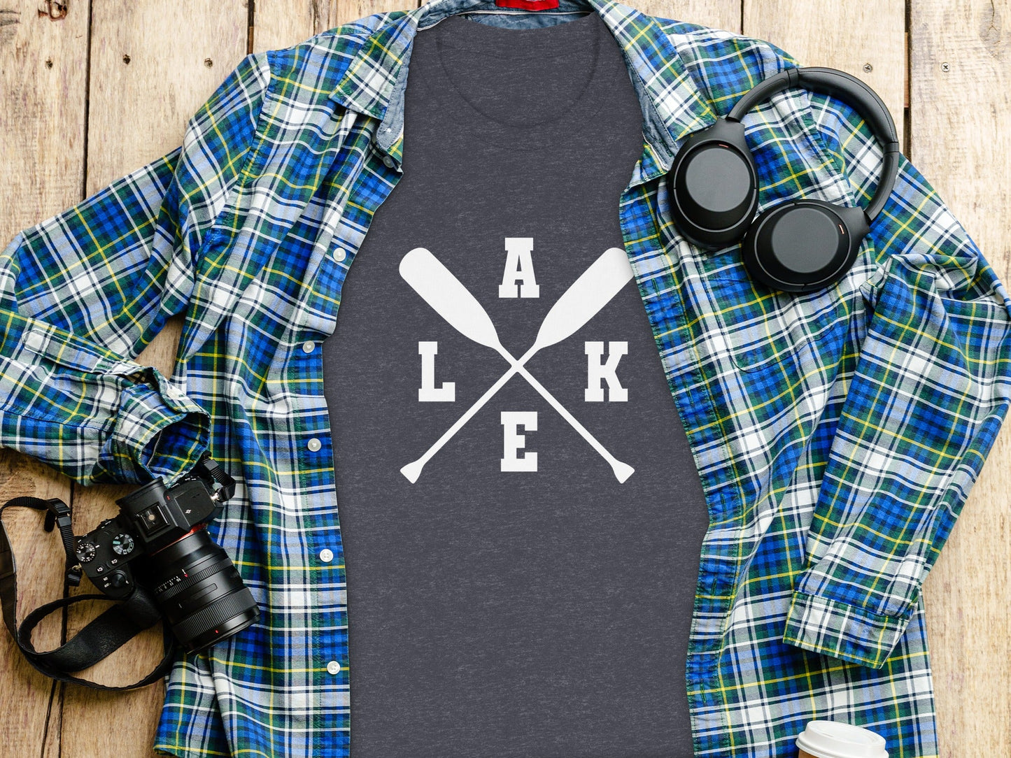 A Lake With Paddle Outdoors Adventure Summer Vacation T-Shirt