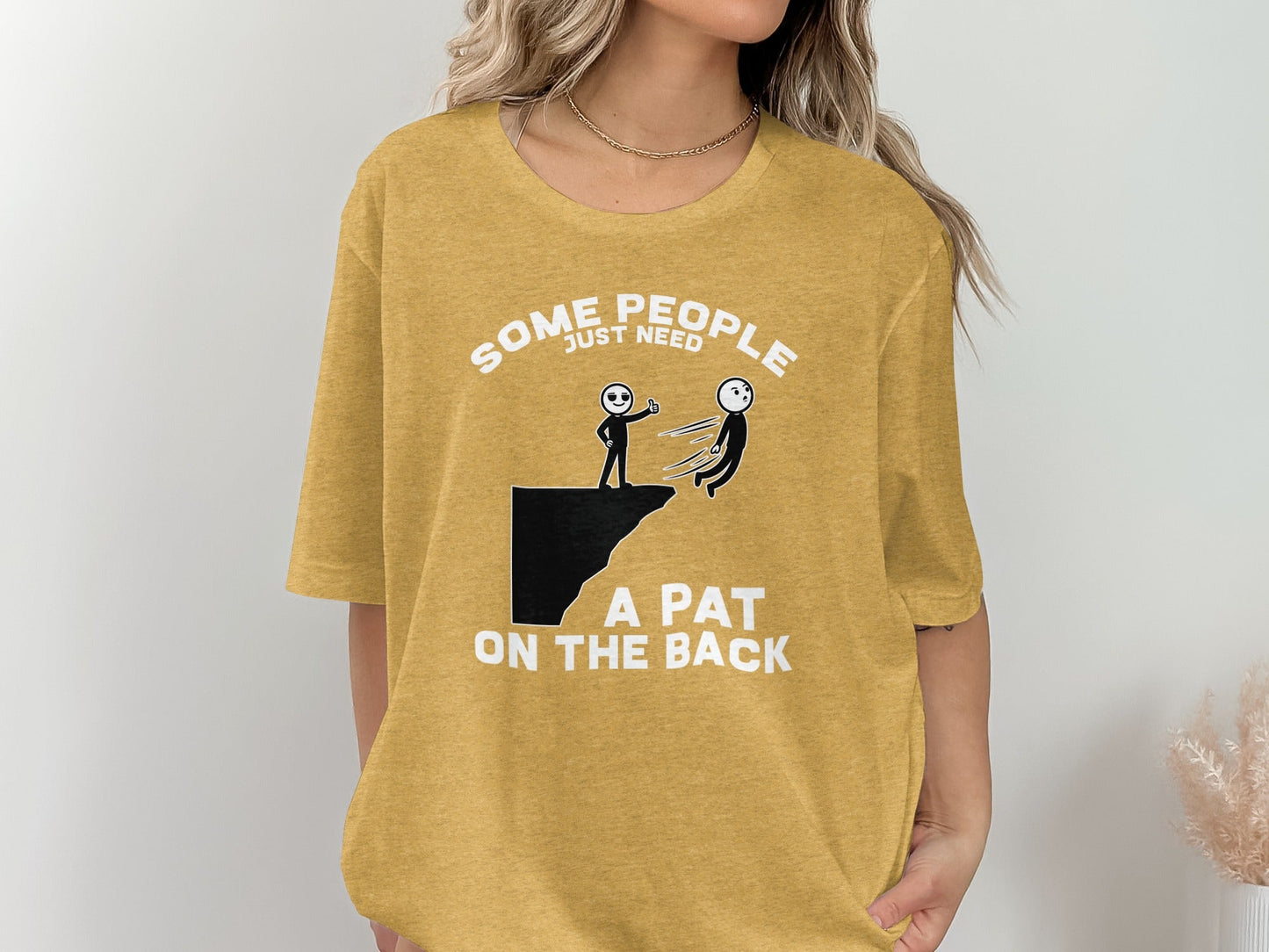 Thumbs Up Before The Fall Funny Stick Figure Art T-Shirt