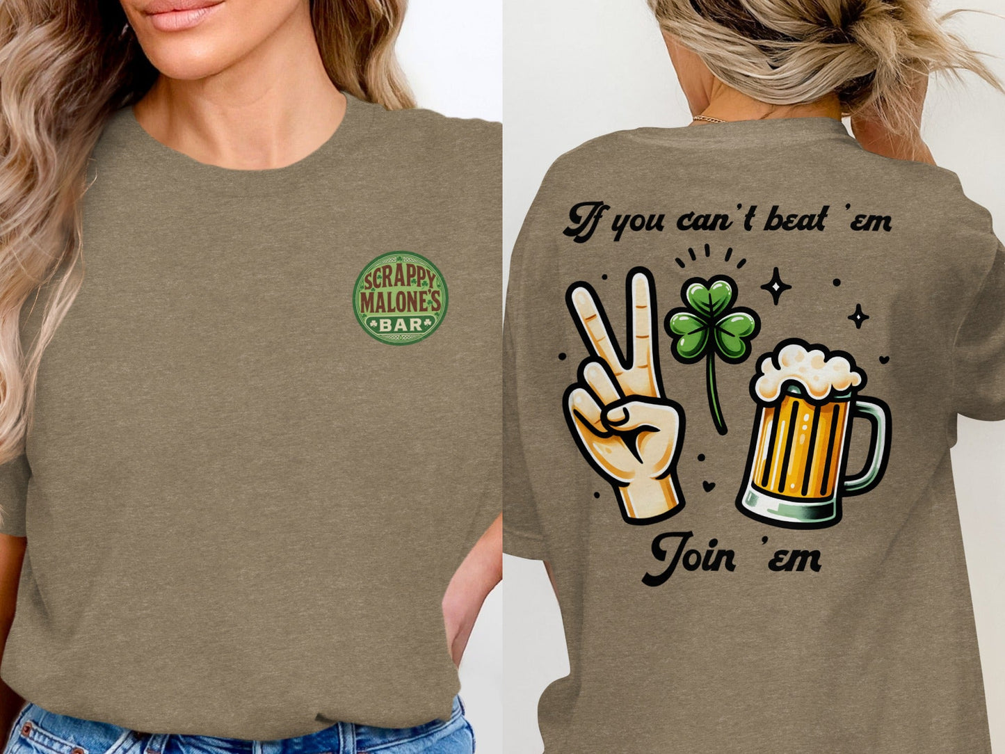 Scrappy Malone's Bar, St Patricks Day, Irish Bar, Shamrock, Retro Pub Sign, Custom Design