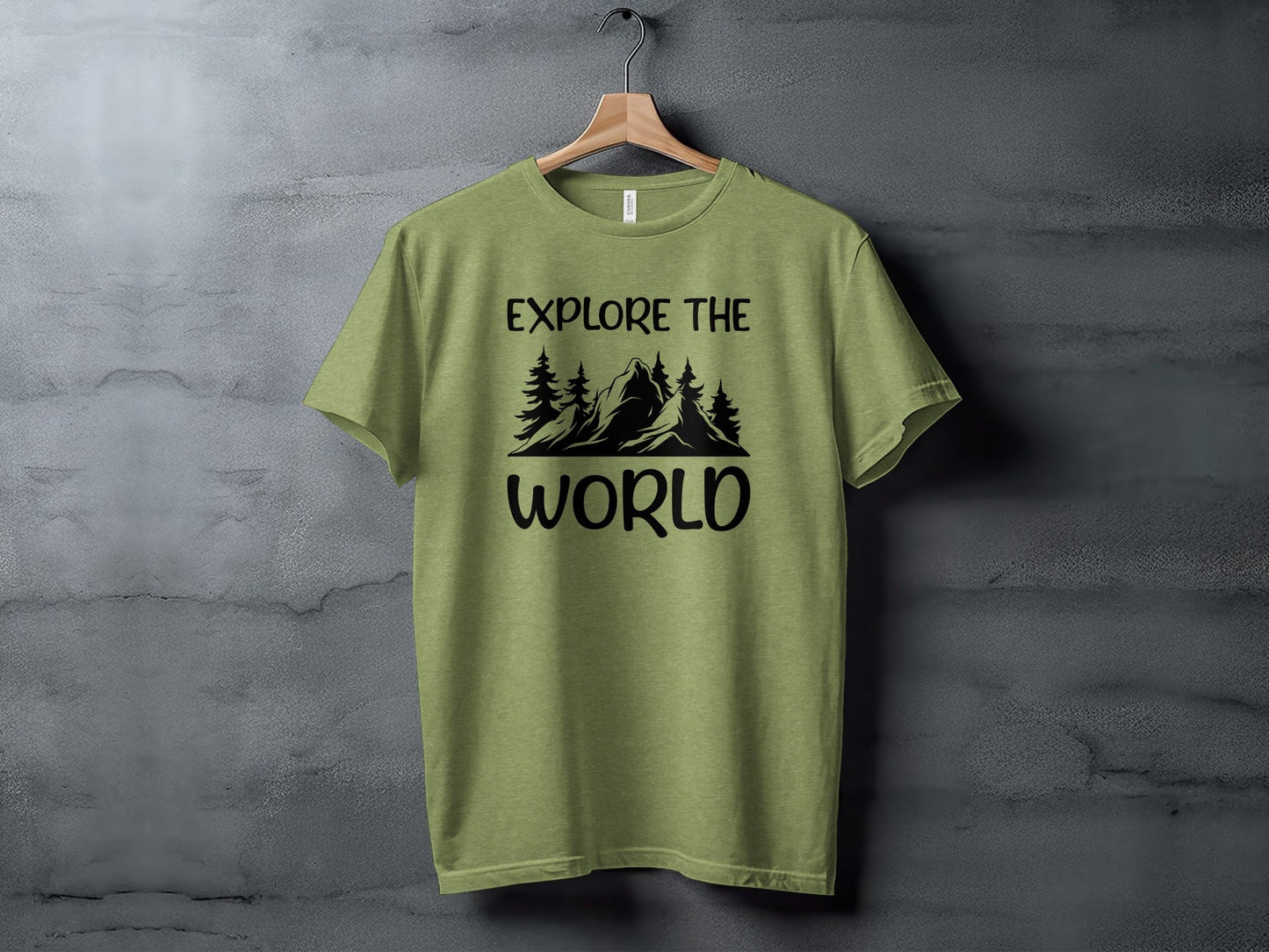 Explore The World Mountain Silhouette Hiking Adventure T-Shirt
