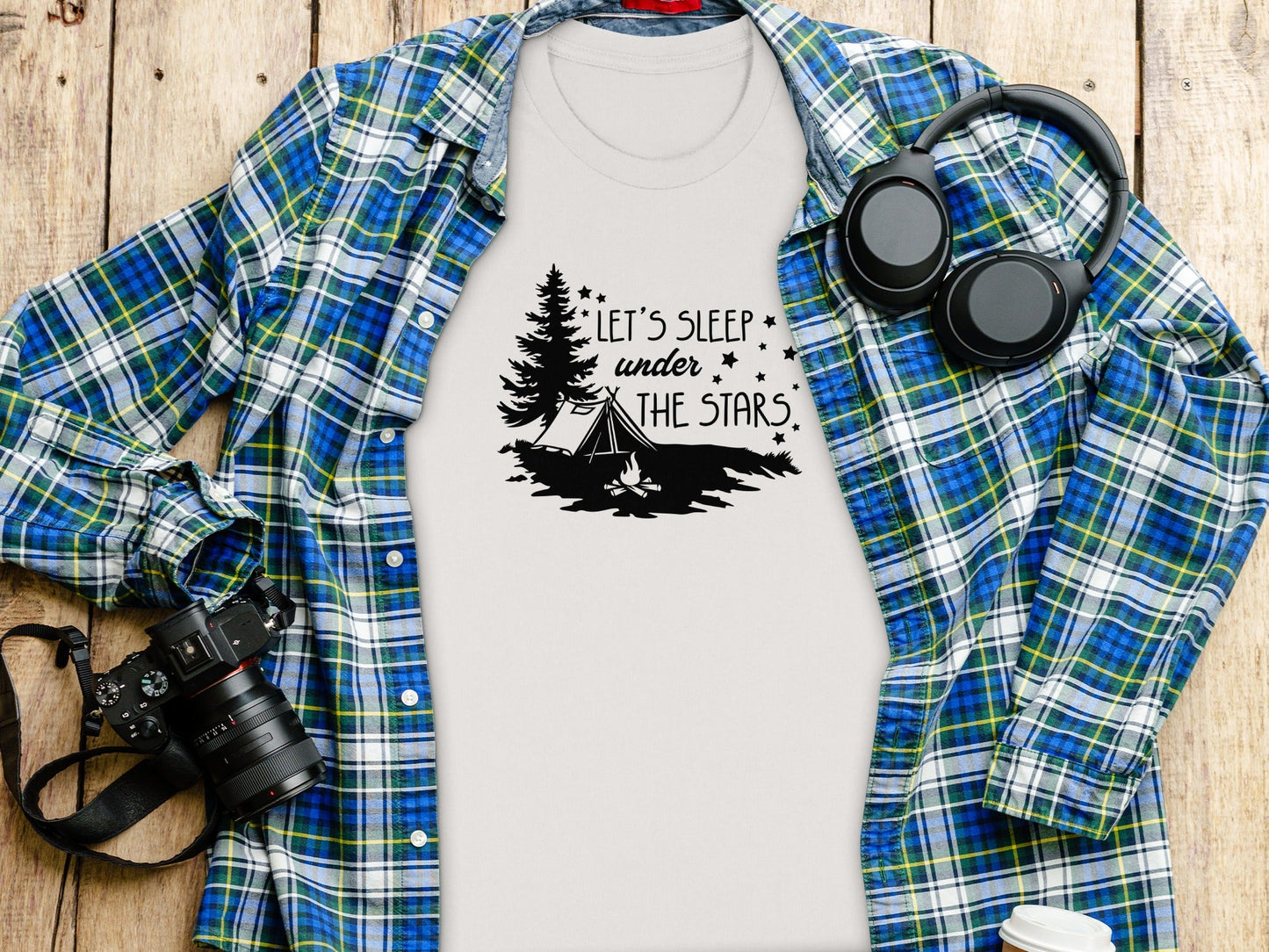 Let's Sleep Under The Stars Adventure Camping T-Shirt