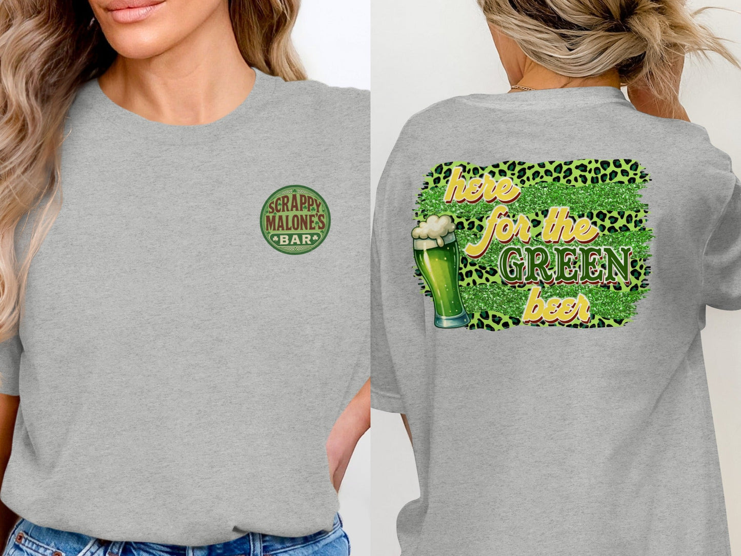 Scrappy Malone's Bar, Irish Pub Design, Clover Shamrock Graphic, Vintage Style Sign, Retro Bar Logo, Gift Idea, St Patrick's Day