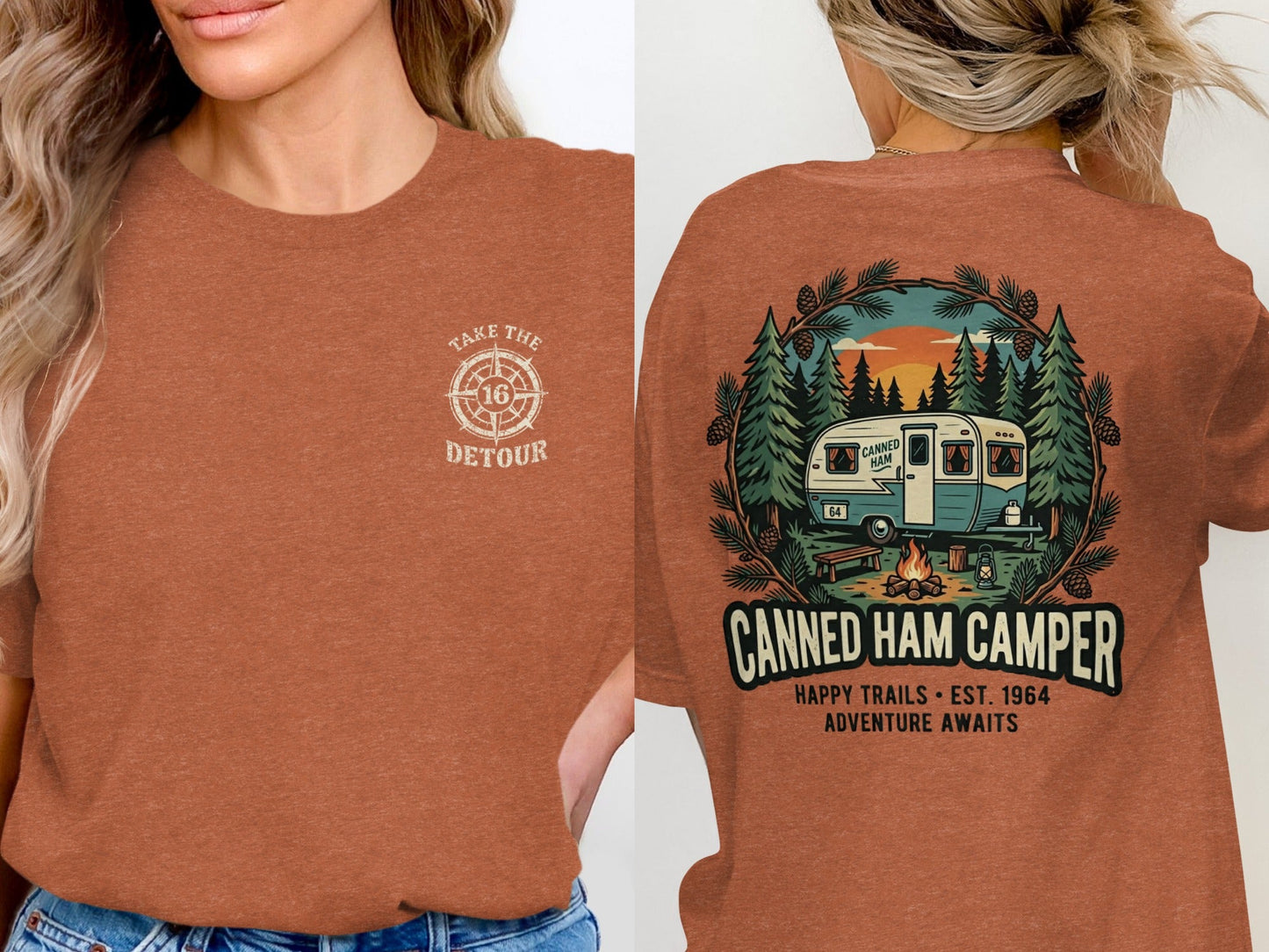 Happy Trails Canned Ham Camper T-Shirt
