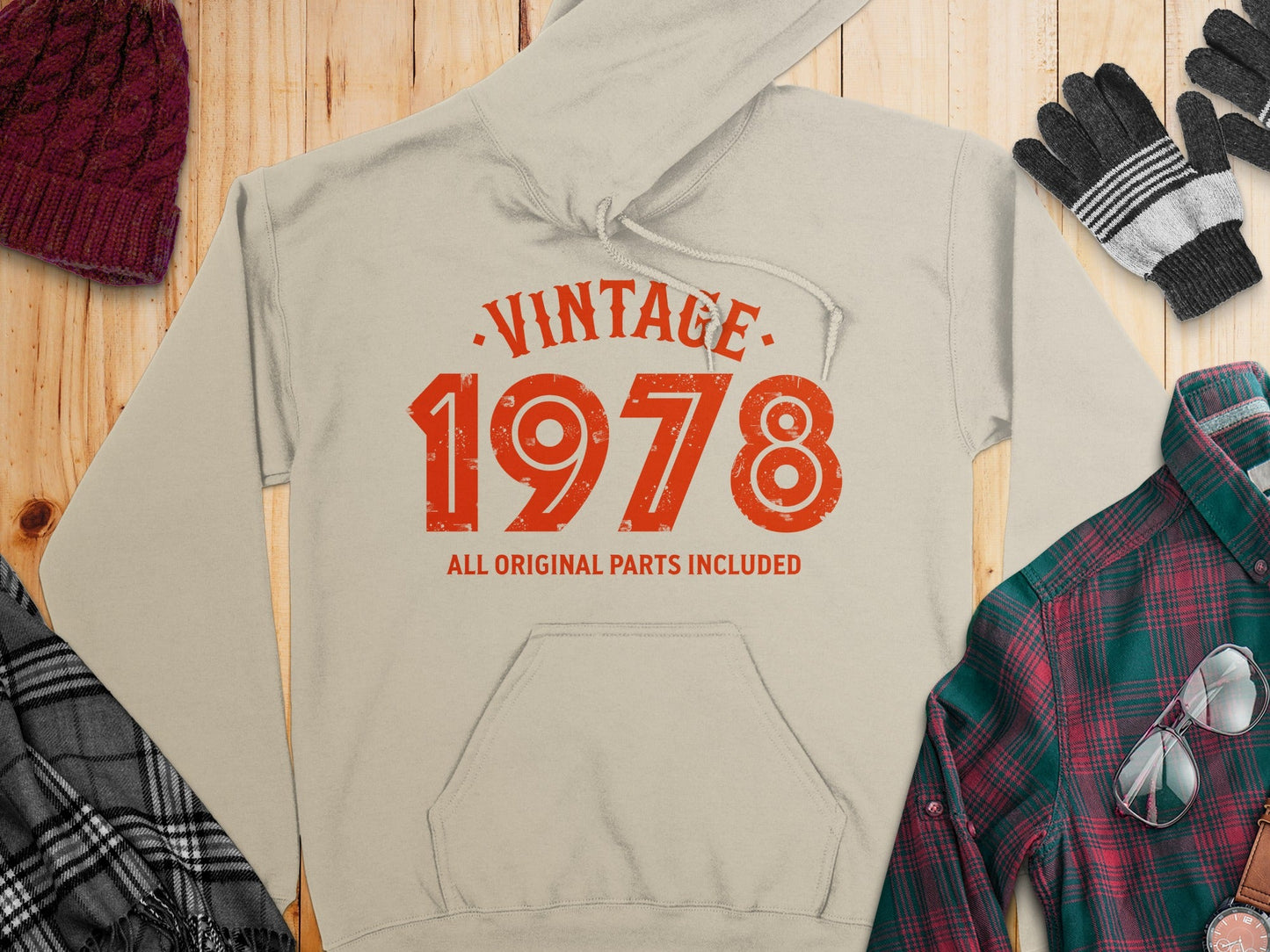 Vintage 1978 All Original Parts Included Design Hoodie