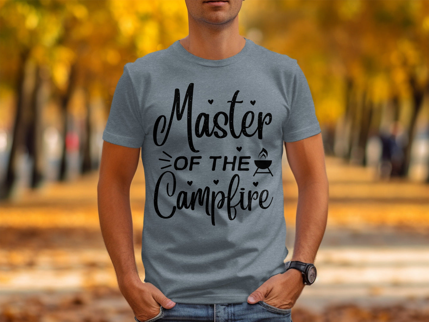 Master of The Campfire Design With Hearts T-Shirt