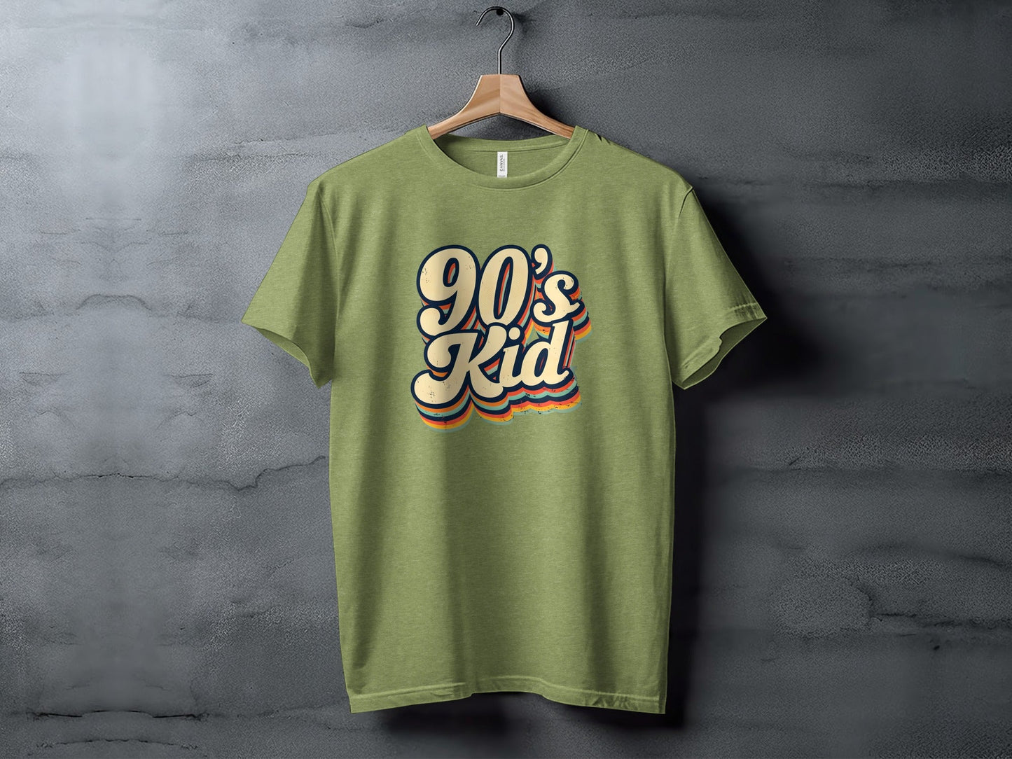Retro 90s Kid Layered Text Design Trendy Cool Style T-Shirt