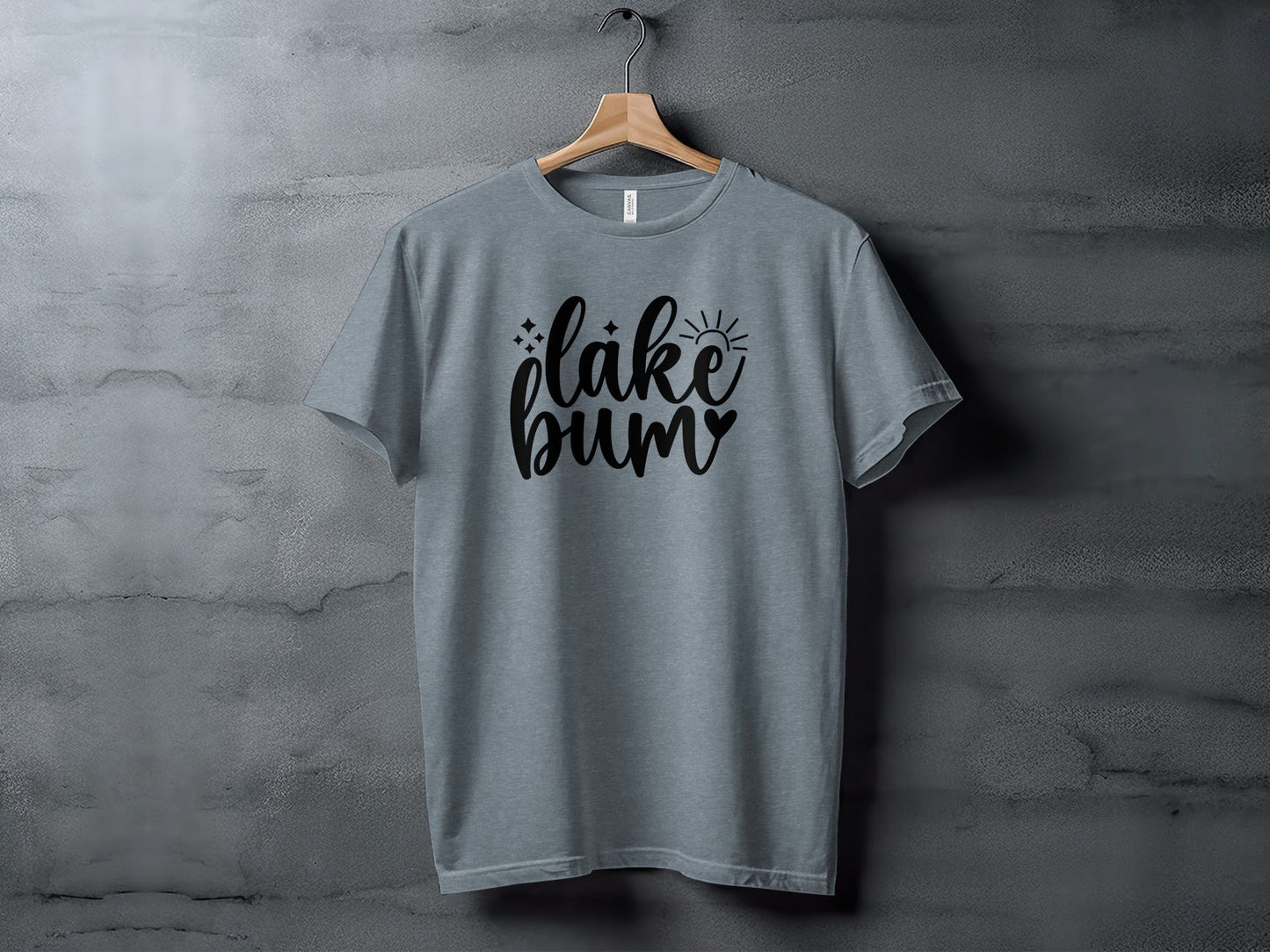Lake Bum Sunshine Graphic Design Simple T-Shirt