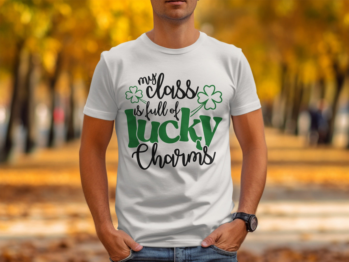 St Patricks Day My Class Full Lucky Charms Clover T-Shirt