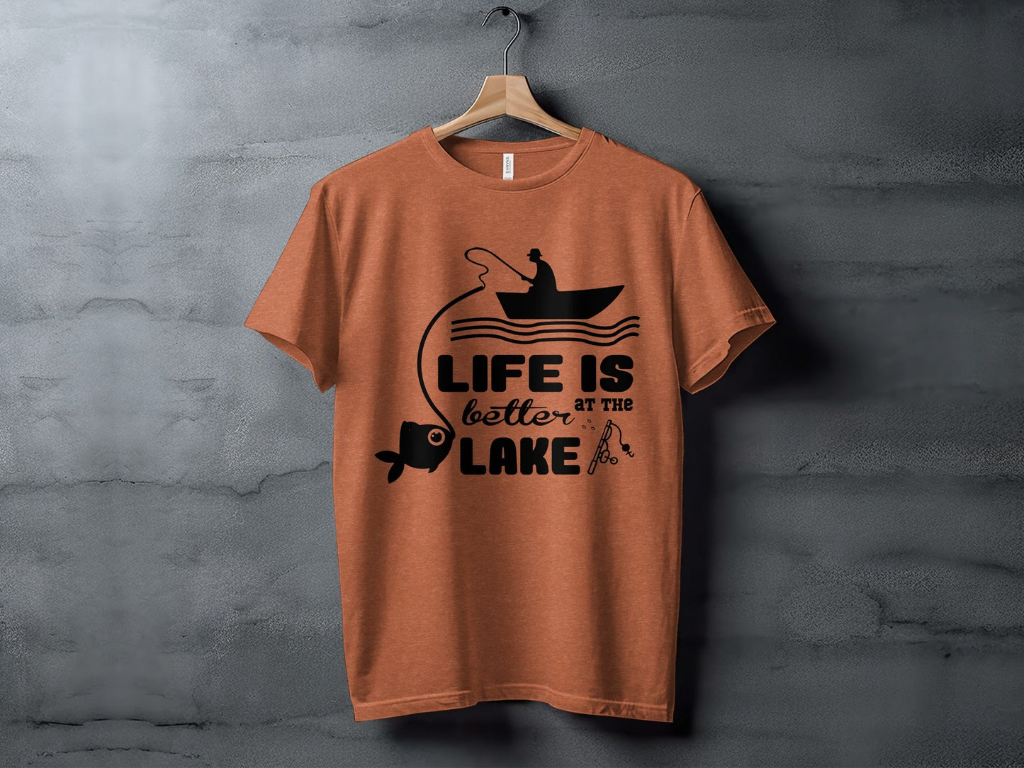 Life Is Better At The Lake Fishing Adventure Graphic T-Shirt