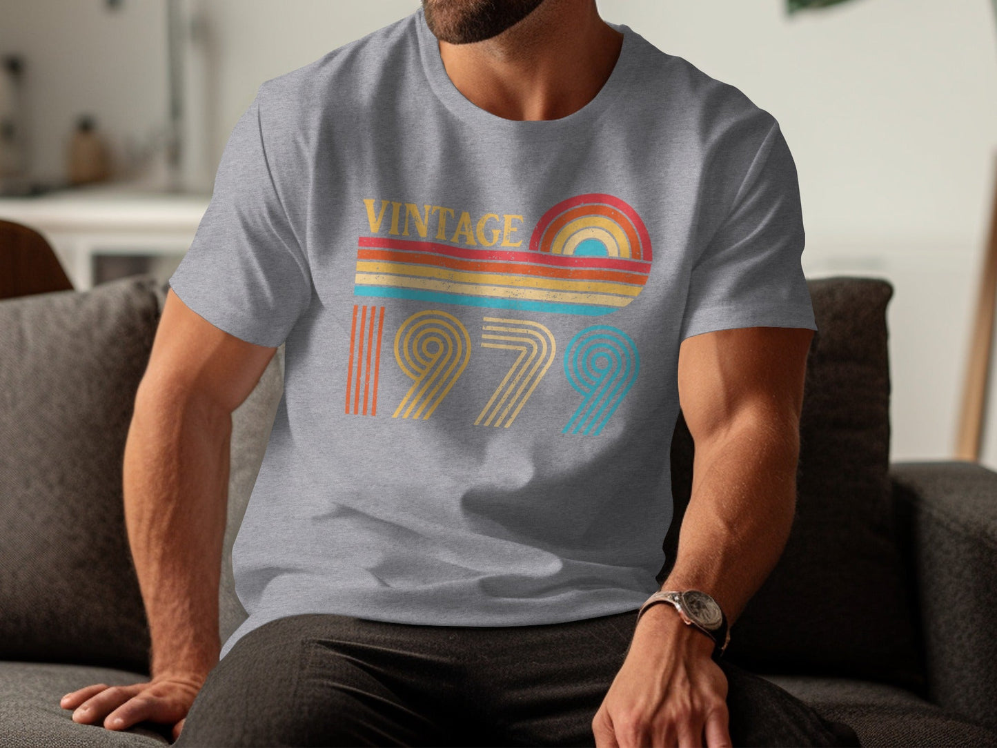 Retro Vintage 1979 Birthday Design For Year Born T-Shirt