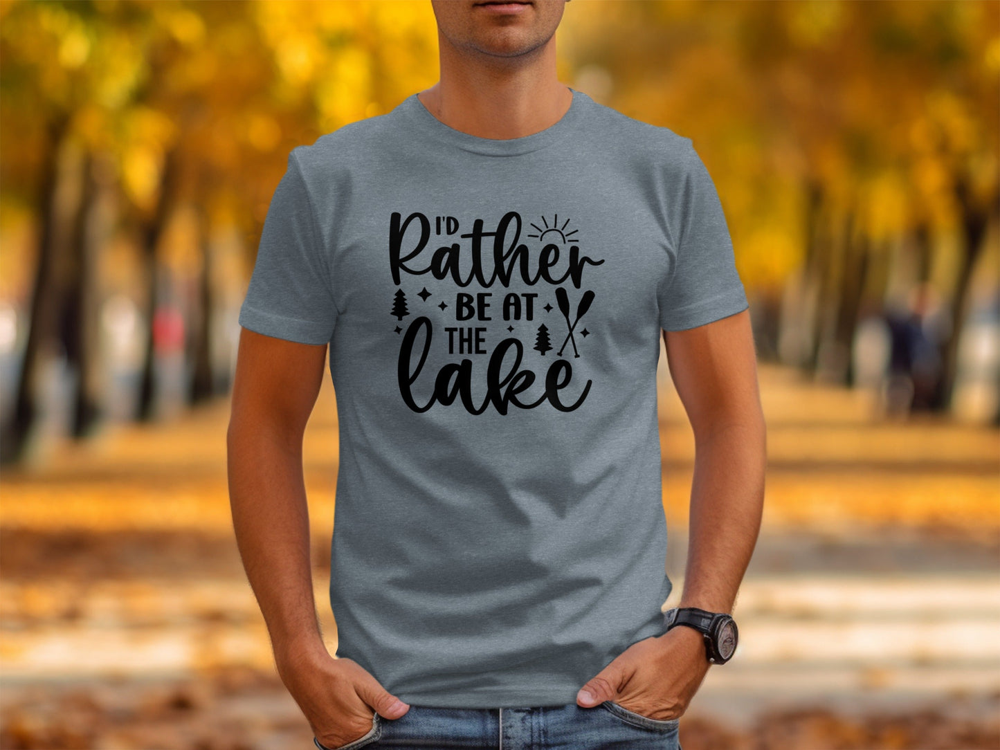 I'd Rather Be At The Lake Summer Holiday Gift T-Shirt