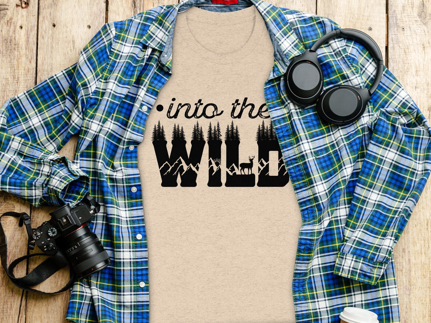 Into The Wild Outdoor Adventure Nature Inspired Graphic T-Shirt