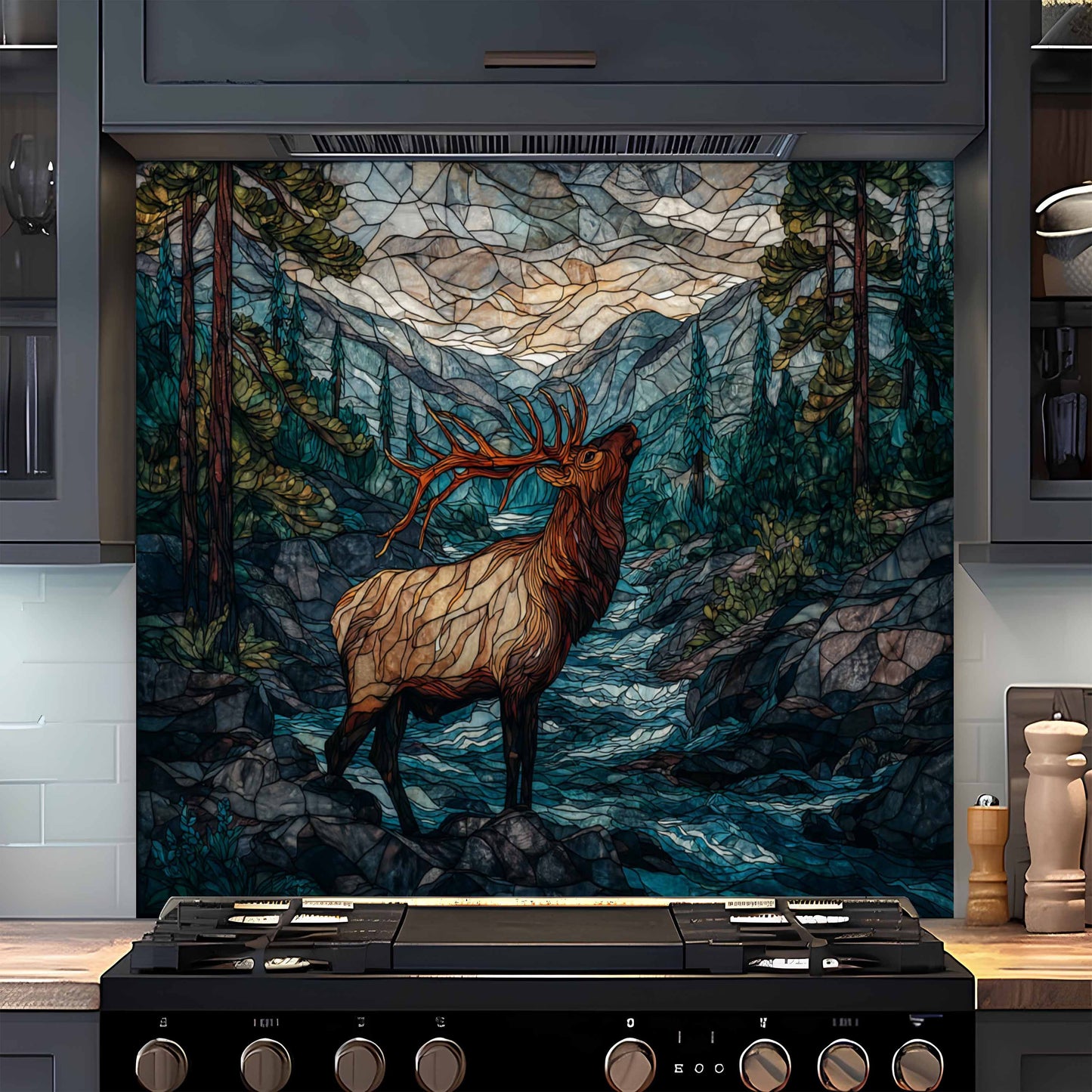 Mountain Call – Tempered Glass Backsplash For Rustic Kitchens