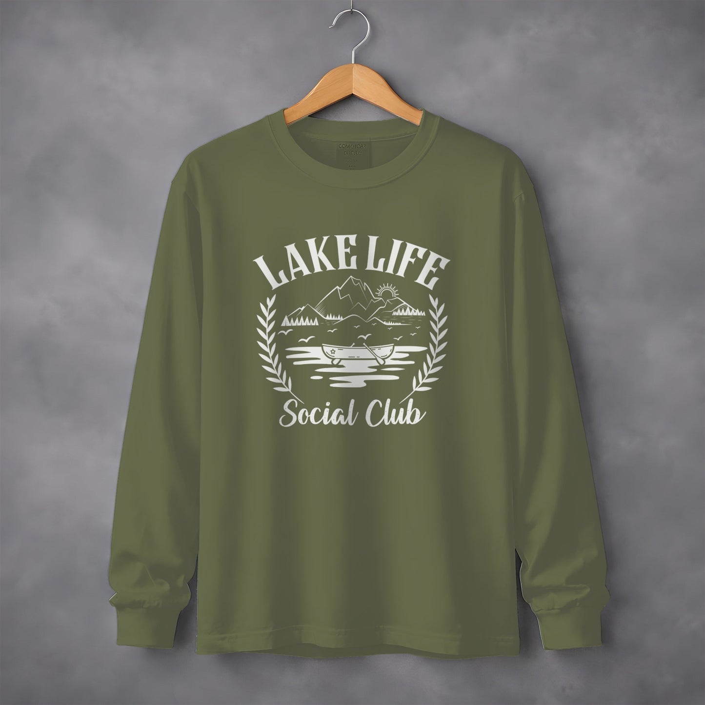 Lake Life Social Club Outdoors Activity Graphic Long Sleeve T-Shirt