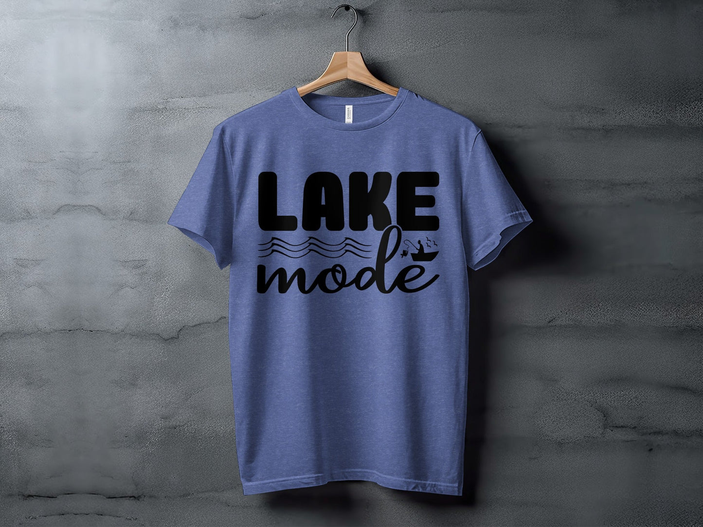 Lake Mode With Fishing Design Graphic Great Outdoors T-Shirt