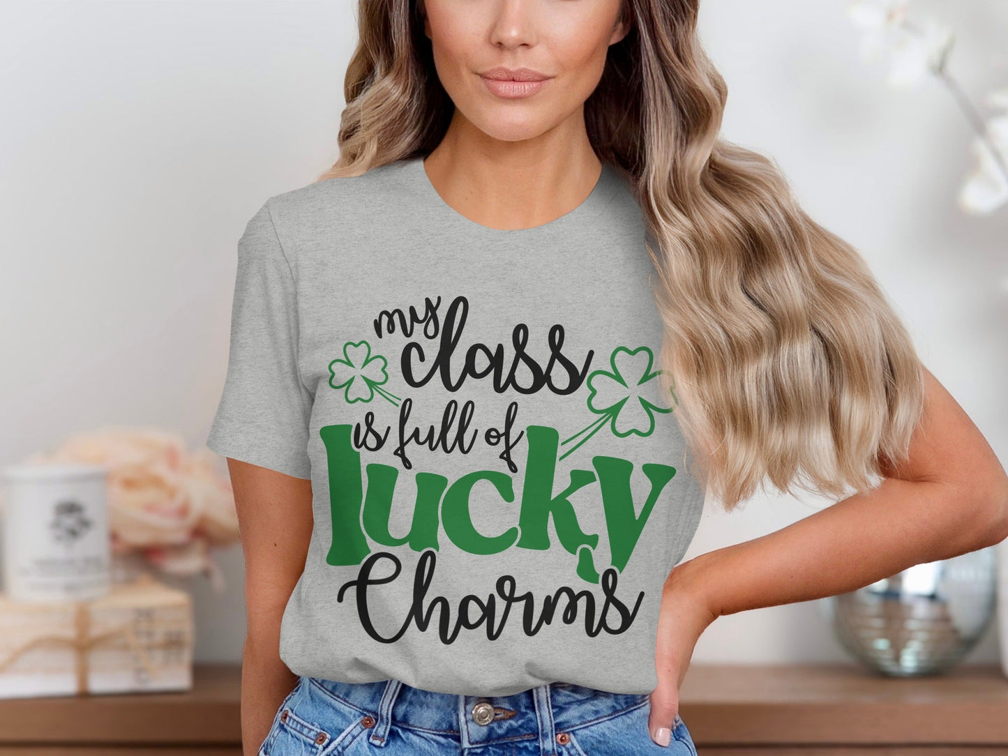 St Patricks Day My Class Full Lucky Charms Clover T-Shirt