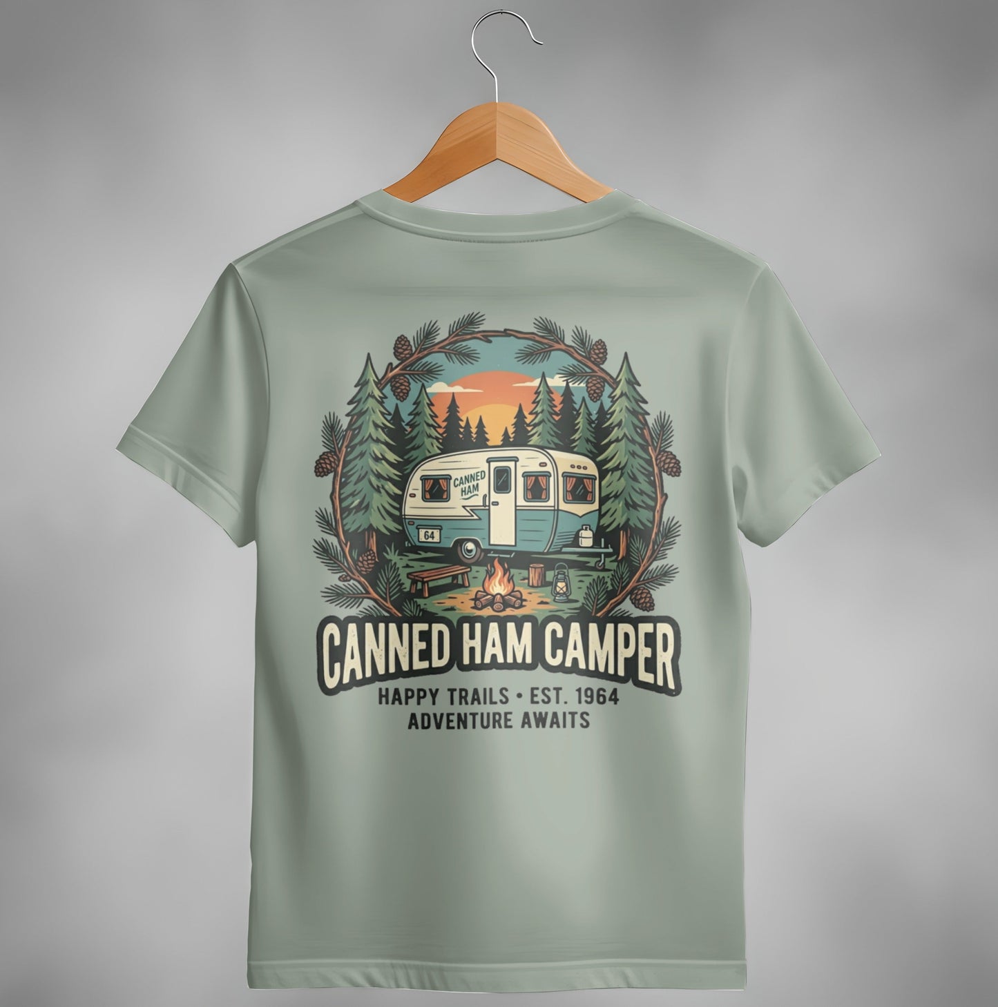 Happy Trails Canned Ham Camper T-Shirt