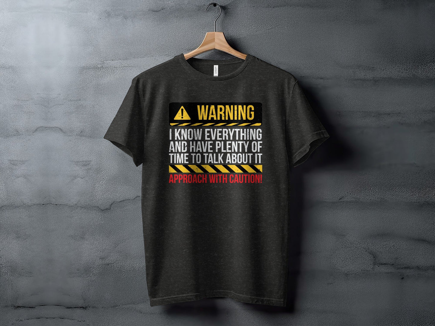 Warning I Know Everything Funny Statement Graphic T-Shirt
